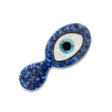 Hand-painted Compact Evil Eye 2-1 Perfect Daily Brush | Eco-Friendly