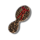 Hand-painted Compact Leopard Bow 2-1 Perfect Daily Brush | Eco-Friendly