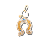 Hand-painted Lucky Horseshoe Bag Charm + Keychain | Eco-Friendly