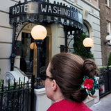 Hand-painted Poinsettia Claw Hair Clip | Eco-Friendly