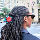 Hand-painted Poinsettia Claw Hair Clip | Eco-Friendly