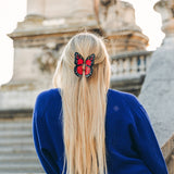 Hand-painted Lucky Monarch Butterfly Claw Hair Clip | Eco-Friendly