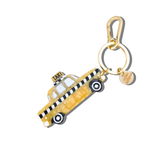 Hand-painted Taxicab Bag Charm + Keychain | Eco-Friendly