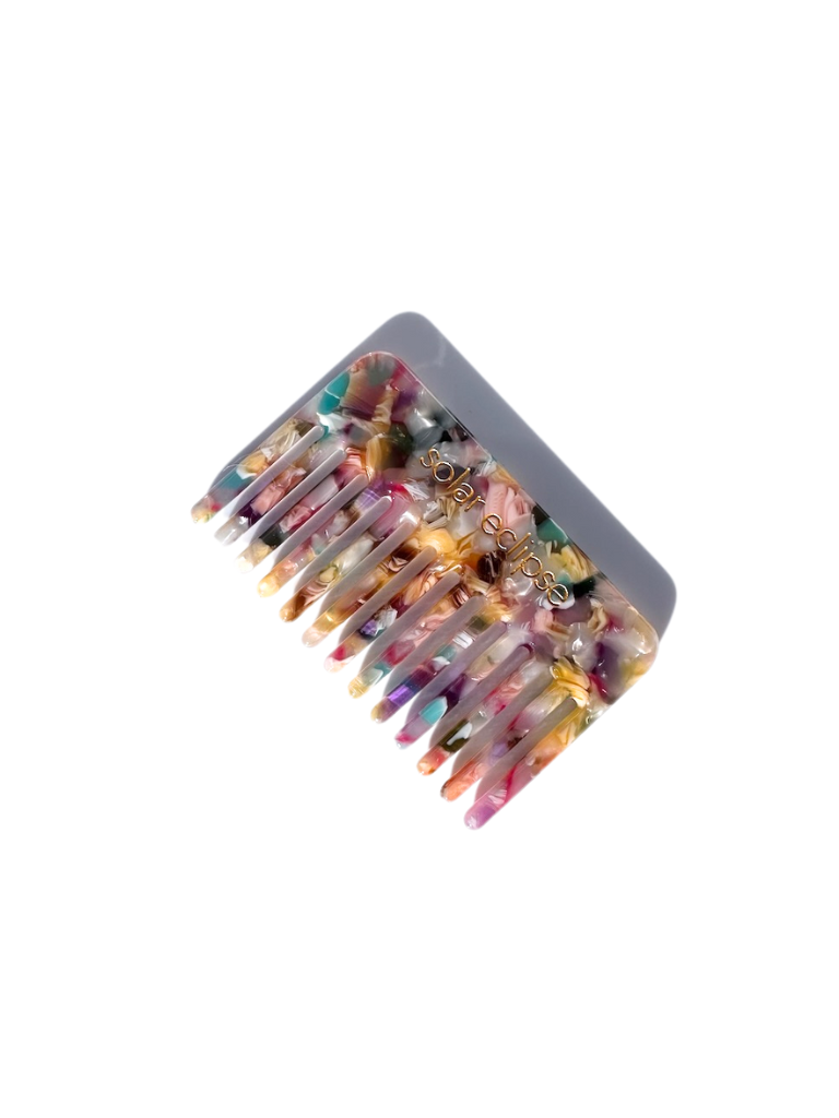 Pocket Size Wide Tooth Acetate Hair Comb | Eco-Friendly