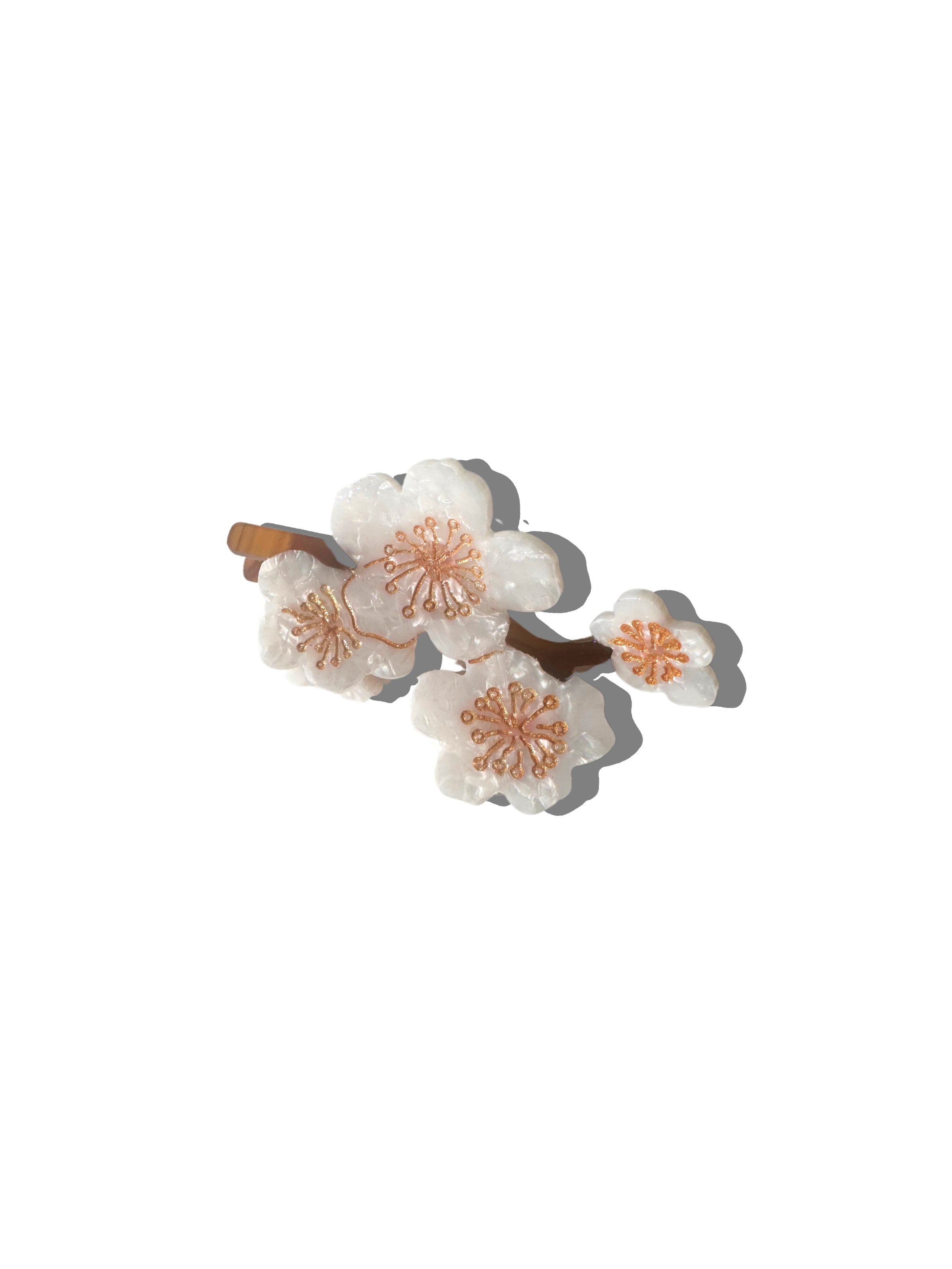 Hand-painted Cherry Blossom Flower Claw Hair Clip | Eco-Friendly