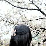 Hand-painted Cherry Blossom Flower Claw Hair Clip | Eco-Friendly