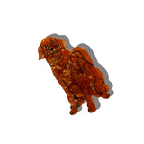 Hand-painted Golden Retriever Dog Claw Hair Clip | Eco-Friendly