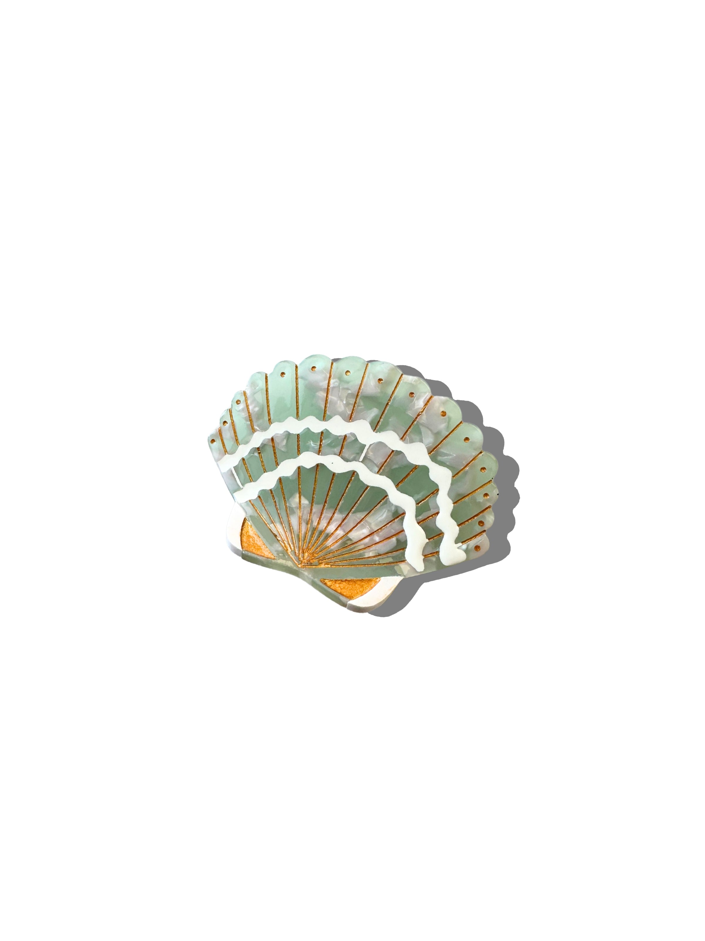 Hand-painted Seashell Claw Hair Clip | Eco-Friendly