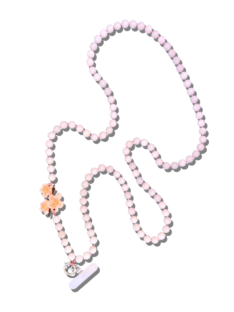 iPhoneアクセサリー yua Hand-painted Cherry Blossom Gemstone Crossbody Phone Chain – Solar