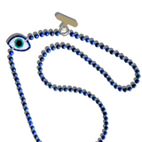 Hand-painted Evil Eye Gemstone Crossbody Phone Chain