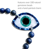 Hand-painted Evil Eye Gemstone Crossbody Phone Chain