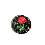 Hand-painted Rose Stem Compact Mirror | Eco-Friendly