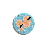 Hand-painted Cherry Blossom Compact Mirror | Eco-Friendly