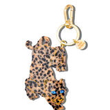 Hand-painted Leopard Bag Charm + Keychain | Eco-Friendly