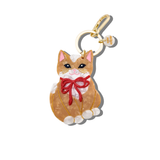 Hand-painted Kitten Bag Charm + Keychain | Eco-Friendly