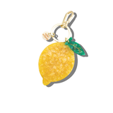 Hand-painted Lemon Bag Charm + Keychain | Eco-Friendly
