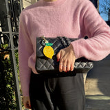 Hand-painted Lemon Bag Charm + Keychain | Eco-Friendly