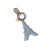 Hand-painted Eiffel Tower Bag Charm + Keychain | Eco-Friendly