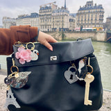 Hand-painted Eiffel Tower Bag Charm + Keychain | Eco-Friendly