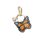 Hand-painted Monarch Butterfly Bag Charm + Keychain | Eco-Friendly