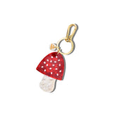 Hand-painted Toadstool Bag Charm + Keychain | Eco-Friendly