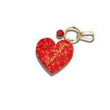 Hand-painted New York Heart Bag Charm + Keychain | Eco-Friendly