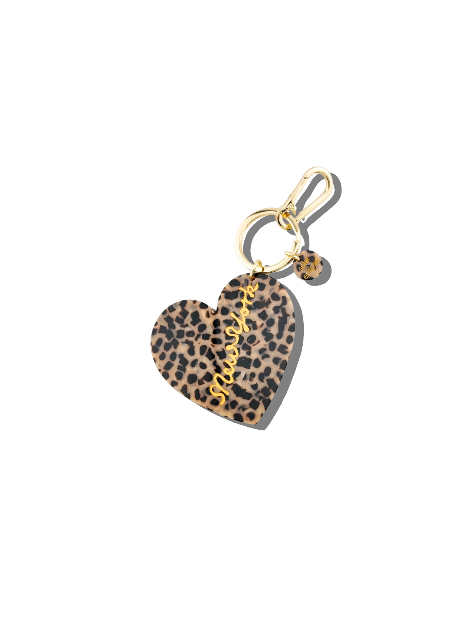 Hand-painted New York Heart Bag Charm + Keychain | Eco-Friendly