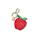 Hand-painted Apple Bag Charm + Keychain | Eco-Friendly