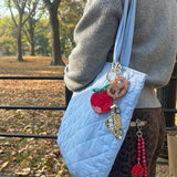 Hand-painted Apple Bag Charm + Keychain | Eco-Friendly