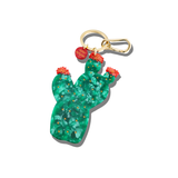 Hand-painted Cactus Bag Charm + Keychain | Eco-Friendly