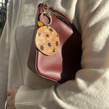 Hand-painted Chocolate Chip Cookie Bag Charm + Keychain | Eco-Friendly