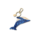 Hand-painted Whale Bag Charm + Keychain | Eco-Friendly