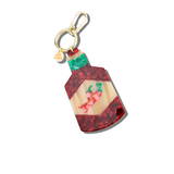 Hand-painted Hot Sauce Bag Charm + Keychain | Eco-Friendly