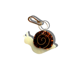 Hand-painted Snail Bag Charm + Keychain | Eco-Friendly