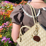 Hand-painted Snail Bag Charm + Keychain | Eco-Friendly