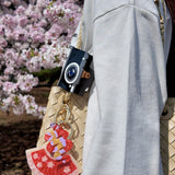 Hand-painted Blossom Fan Bag Charm + Keychain | Eco-Friendly