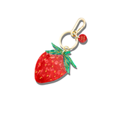 Hand-painted Strawberry Charm + Keychain | Eco-Friendly