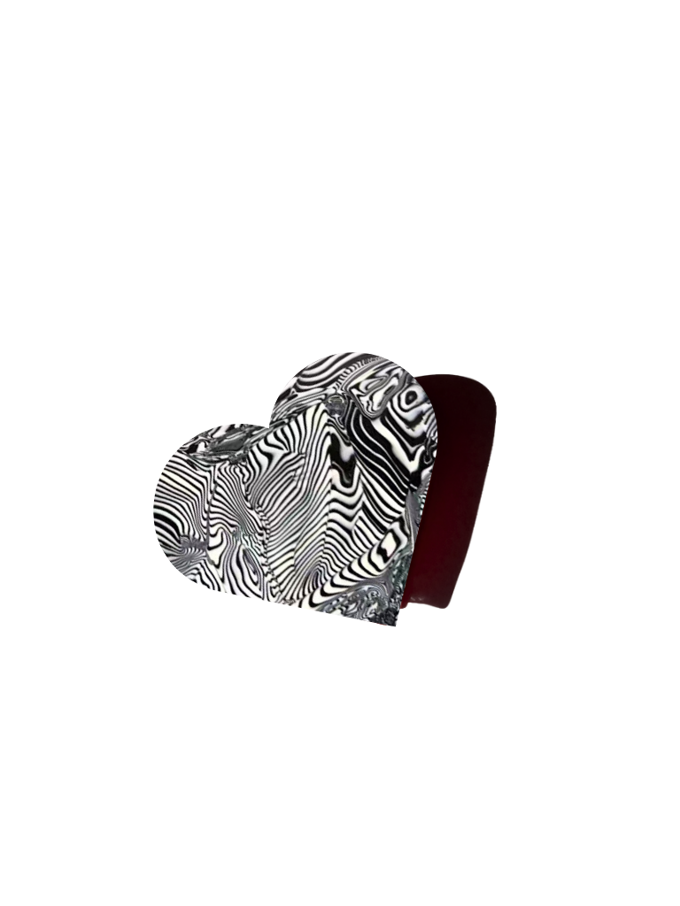 Animal Print Heart Acetate Claw Hair Clip | Eco-Friendly