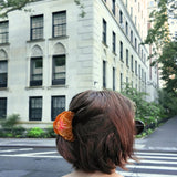 Hand-Painted Bow Croissant Claw Hair Clip | Eco-Friendly