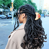 Hand-Painted Bow Croissant Claw Hair Clip | Eco-Friendly