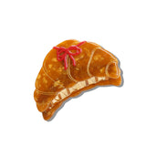 Hand-Painted Bow Croissant Claw Hair Clip | Eco-Friendly