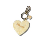 Hand-Painted Mama Heart Acetate Bag Charm + Keychain | Eco-Friendly