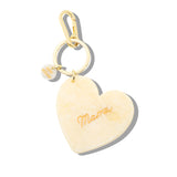 Hand-Painted Mama Heart Acetate Bag Charm + Keychain | Eco-Friendly