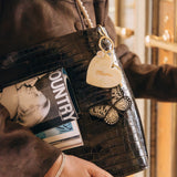 Hand-Painted Mama Heart Acetate Bag Charm + Keychain | Eco-Friendly