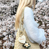 Hand-Painted Mama Heart Acetate Bag Charm + Keychain | Eco-Friendly