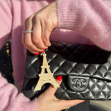 Hand-painted Eiffel Tower Bag Charm + Keychain | Eco-Friendly