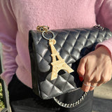 Hand-painted Eiffel Tower Bag Charm + Keychain | Eco-Friendly