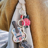 Hand-painted Rose Bag Charm + Keychain | Eco-Friendly