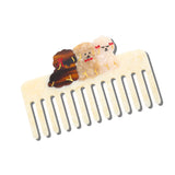 Hand-Painted Puppies Detangling Wide Tooth Hair Comb | Eco-Friendly