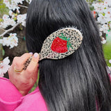 Hand-painted Strawberry Amazing Hair Day Brush | Eco-Friendly